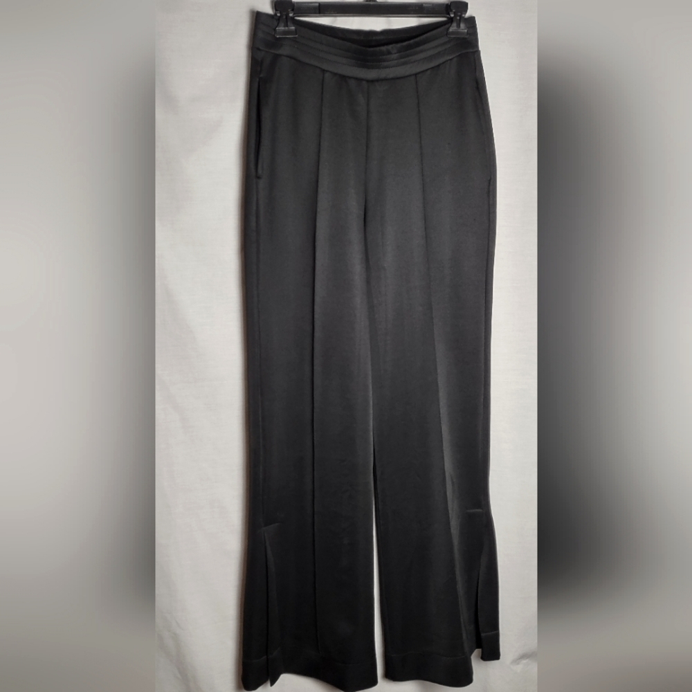 Zara Black Knit High Waisted Wide Leg Pants